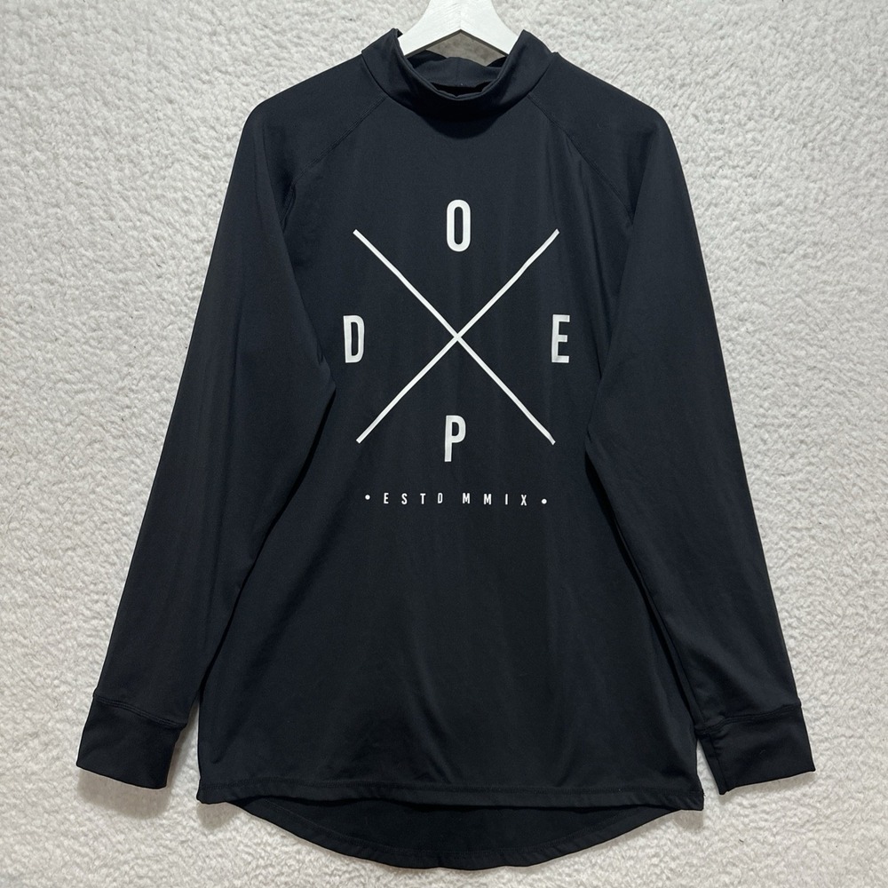 Dope Snuggle Base‎ Layer Top Shirt Men's Size M Black Long Sleeve